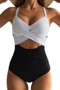 One Piece Swimsuit Tummy Control Cutout High Waisted (Style C27C)