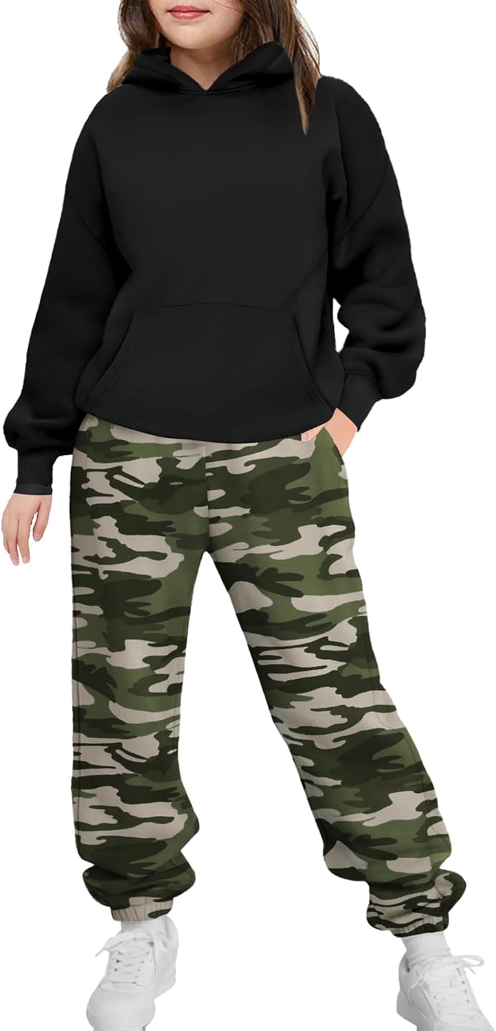 Arshinet Girls 2 Piece Outfits Hoodie Sweatsuit Sets for Fall