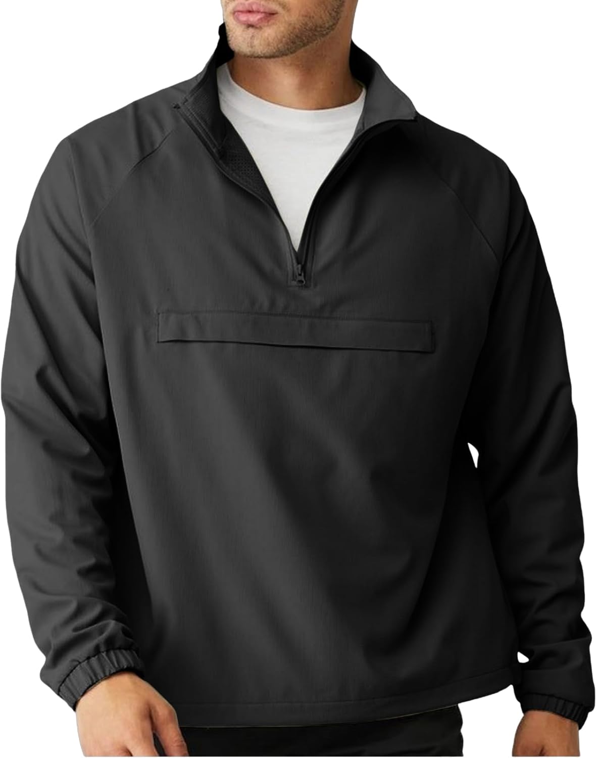 Lightweight Quarter Zip Pullover Windbreaker for Men's Activities
