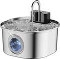 Stainless Steel Cat Water Fountain Wireless Pet Fountain - Quiet 3.2L