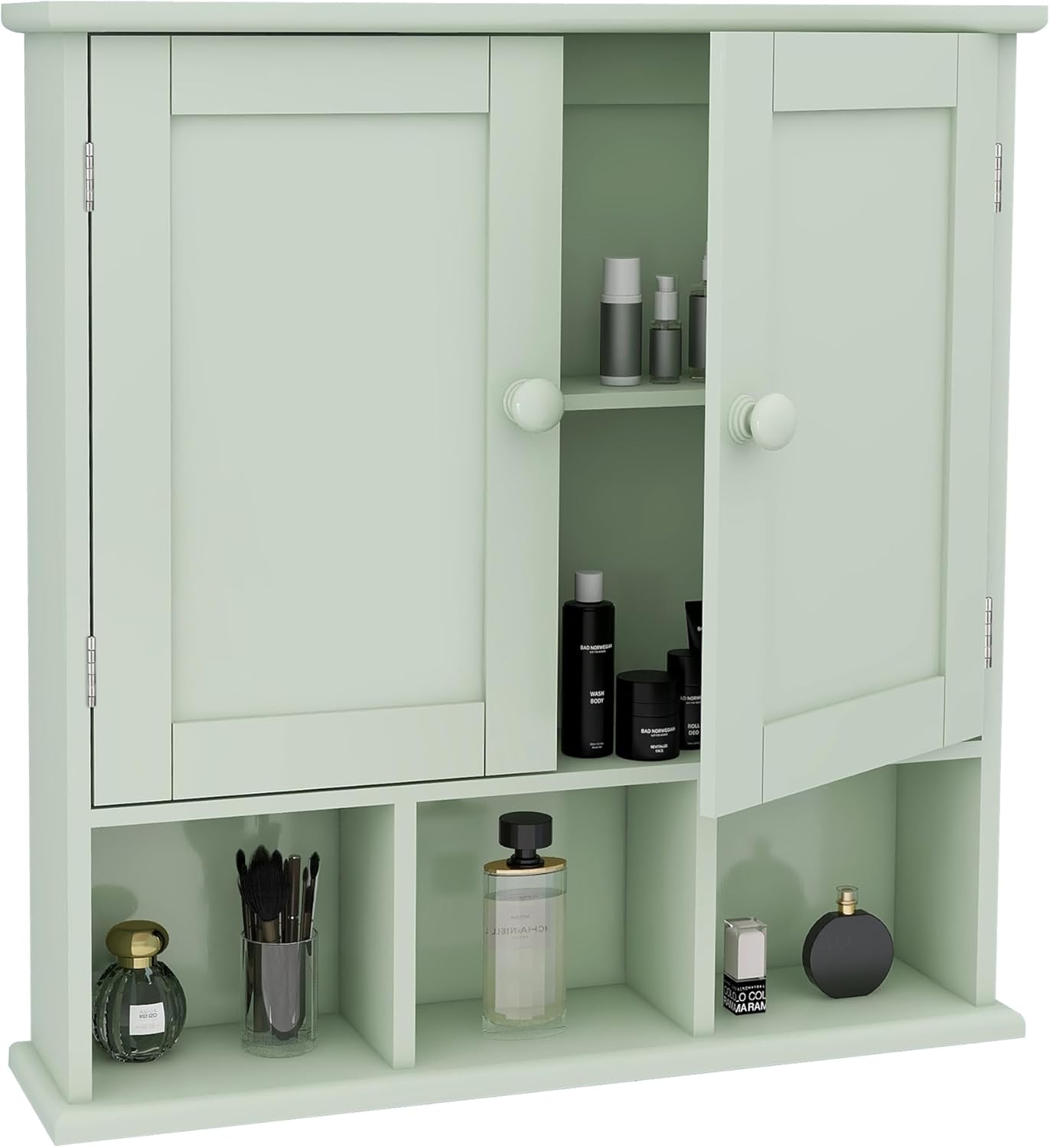 TaoHFE Green Bathroom Cabinet for Space-Saving Storage Needs