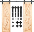 SMARTSTANDARD 9ft Heavy Duty Double Door Sliding Barn Door Hardware