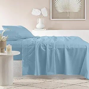 Luxurious 100% Egyptian Cotton Queen Bed Sheet Set for Comfort