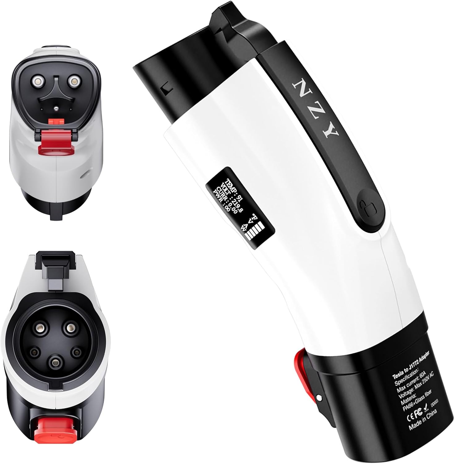 High-Powered Tesla to J1772 Adapter - 60A 250V