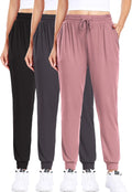 ZENEX 3 Pack Joggers for Women - Comfortable Everyday Sweatpants soft