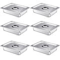 Stainless Steam Hotel Pan with Lid 1/2 Size - Durable Catering Pan