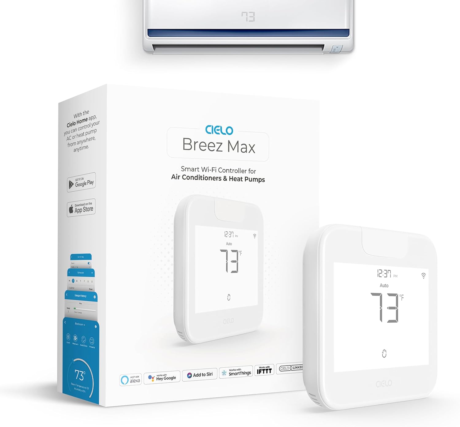 Breez Max Smart AC Controller: AI Tech, No Subs, Alexa & Google Compatible