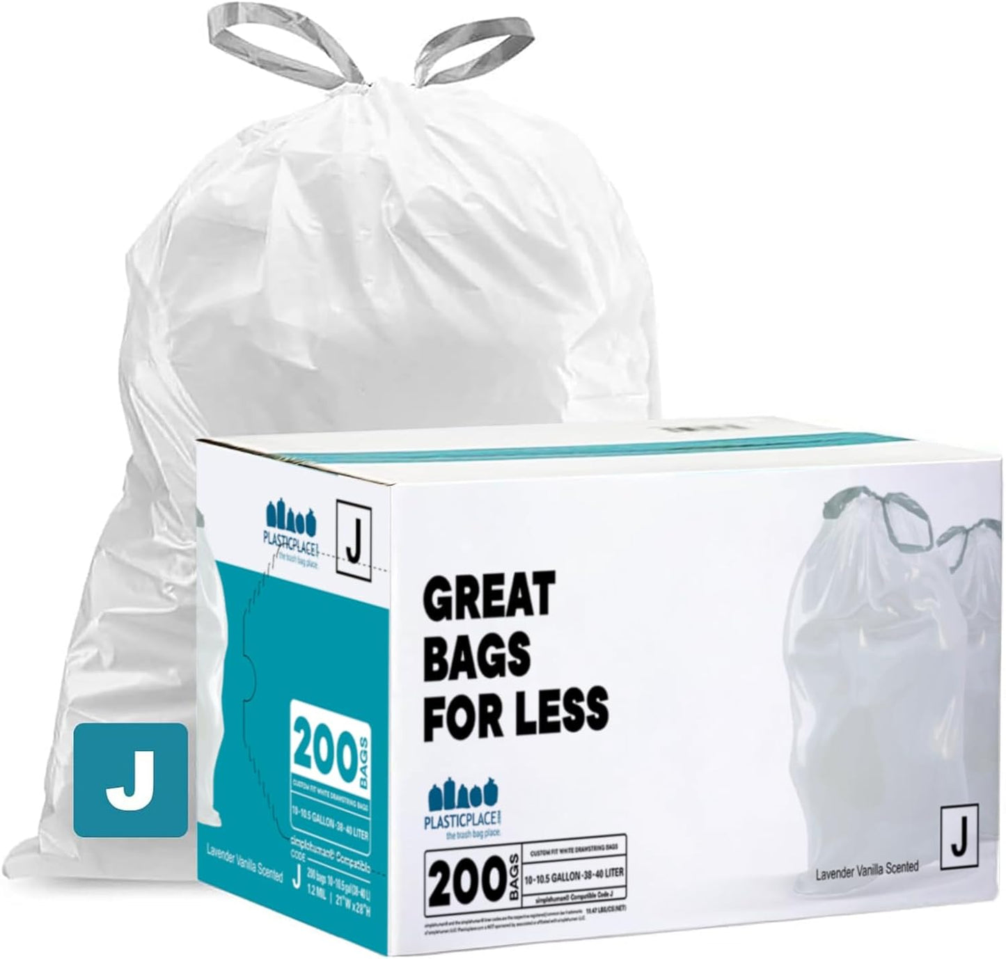 Plasticplace Lavender and Soft Vanilla Scented Garbage Can Liners