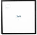 Opposite Wall 16x16 in Black Solid Oak Wood Picture Frame - Sleek