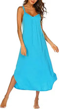 Ekouaer Women's Soft Sleeveless Long Nightgowns for Comfort
