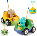 Remote Control Dinosaur Car Toys for Toddler Kids - 2-Pack Interactive