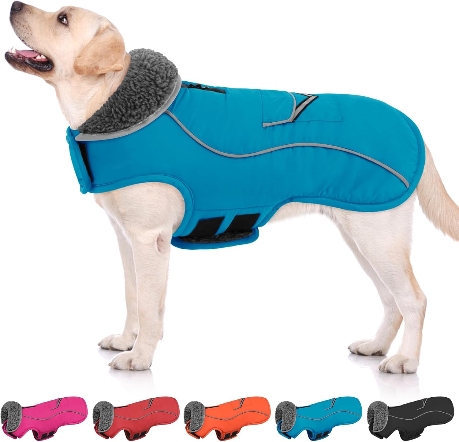 SUNFURA Dog Winter Coat for Medium Dogs with Fleece Lining