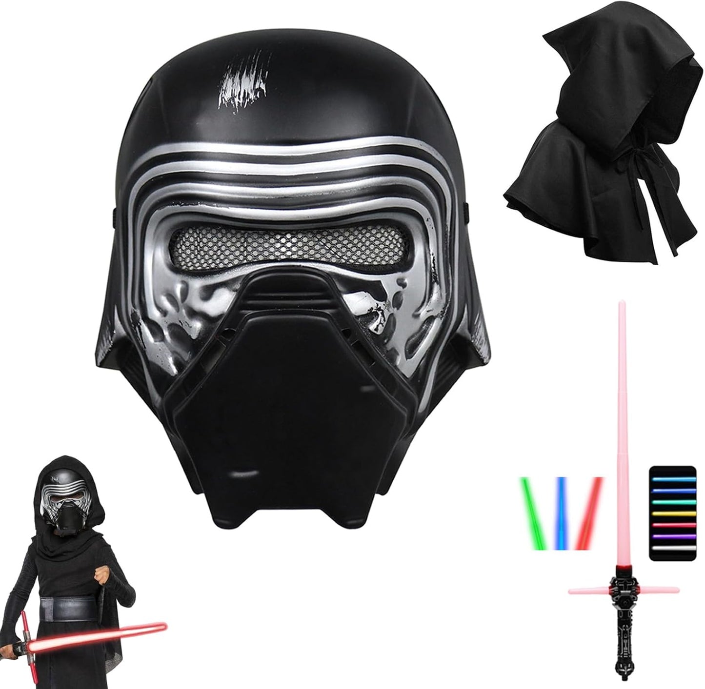 Light-Up Kylo Ren Mask Set - Halloween SW Gear