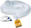 4 in x 10 ft Flexible PVC Dust Collection Hose with Key Clamps - Clear