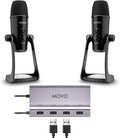 USB Podcast Equipment Bundle for 2 - Compact 2-Mic Kit