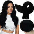 Full Shine Sew In Weft Hair Extensions Jet Black - Long Straight 24in