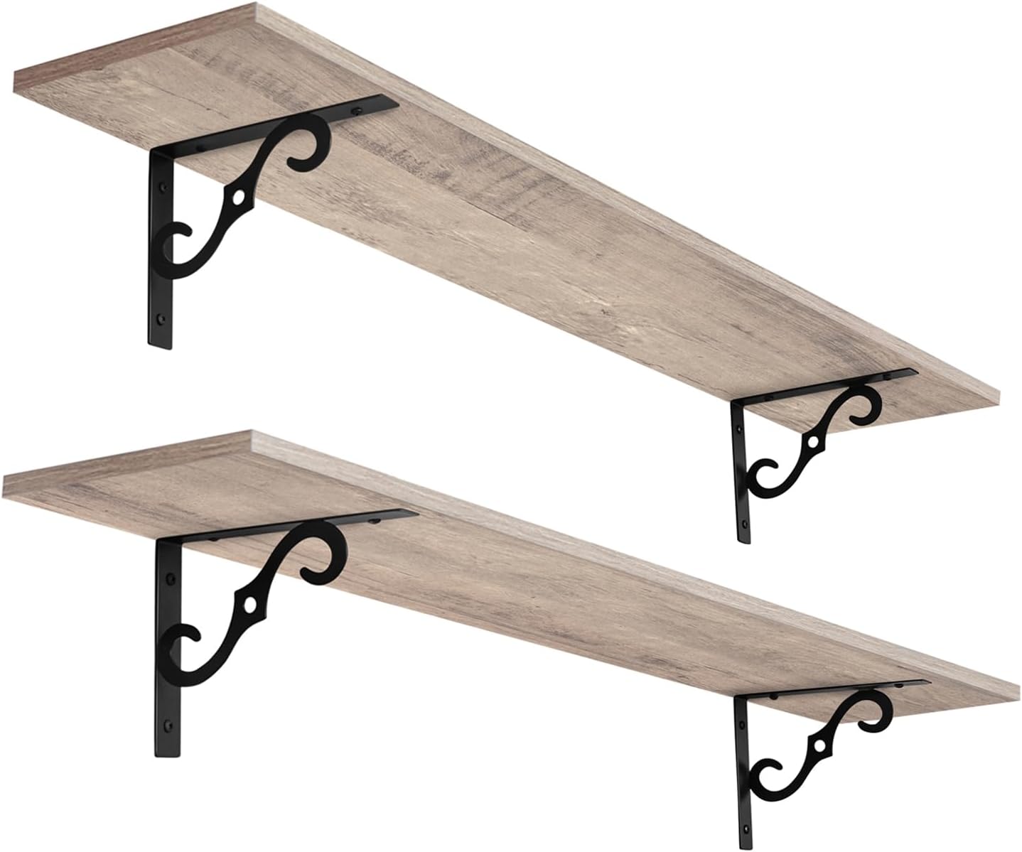 DINZI LVJ Long Wall Shelves Set of 2 for Stylish Home Decor