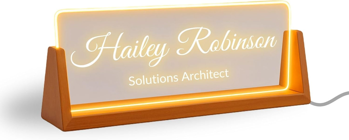 Personalized Office LED Stand Name Plate for Unique Gifts