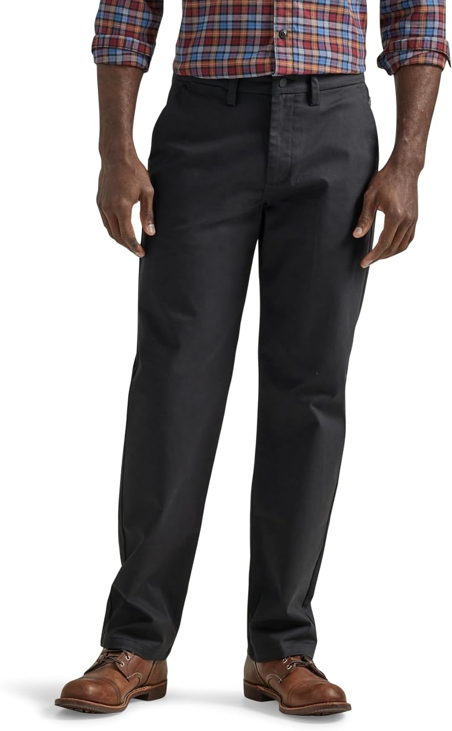 Lee Mens Flat Front Relaxed Straight Pant for Everyday Comfort