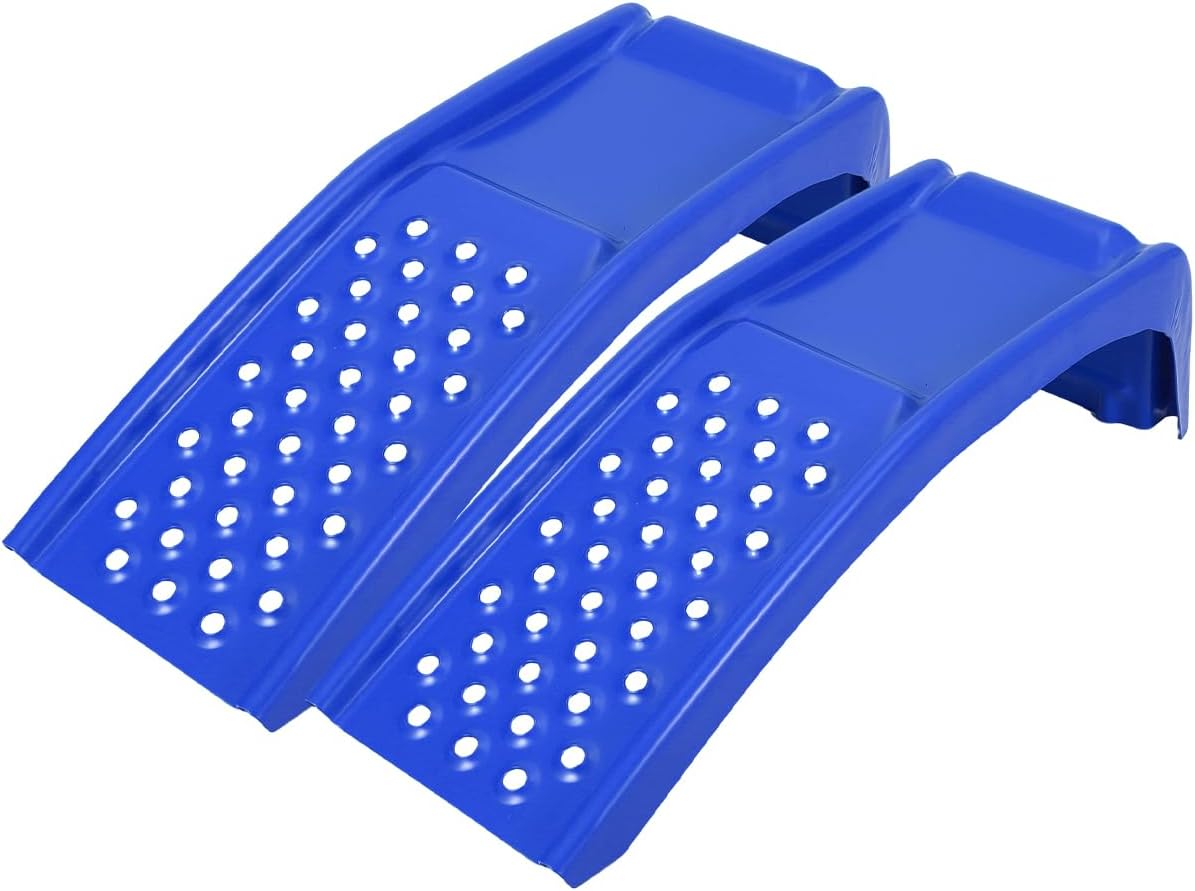 Garvee 8in Lift Solid Steel Car Ramps for Vehicle Maintenance