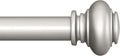 Silver Curtain Rods for Windows 72 to 144 in Adjustable - Classic