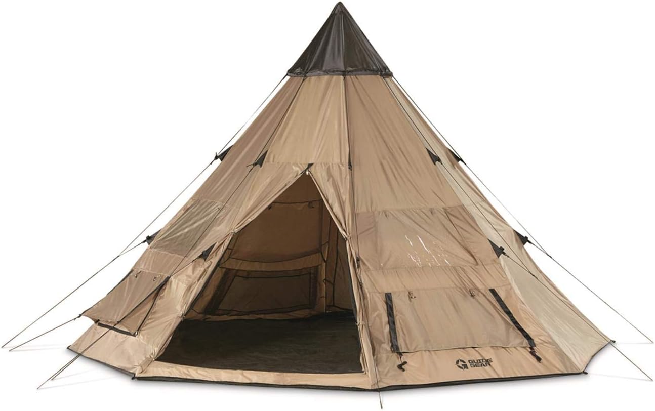 Guide Gear Waterproof Teepee Tent: Family Fun 6P