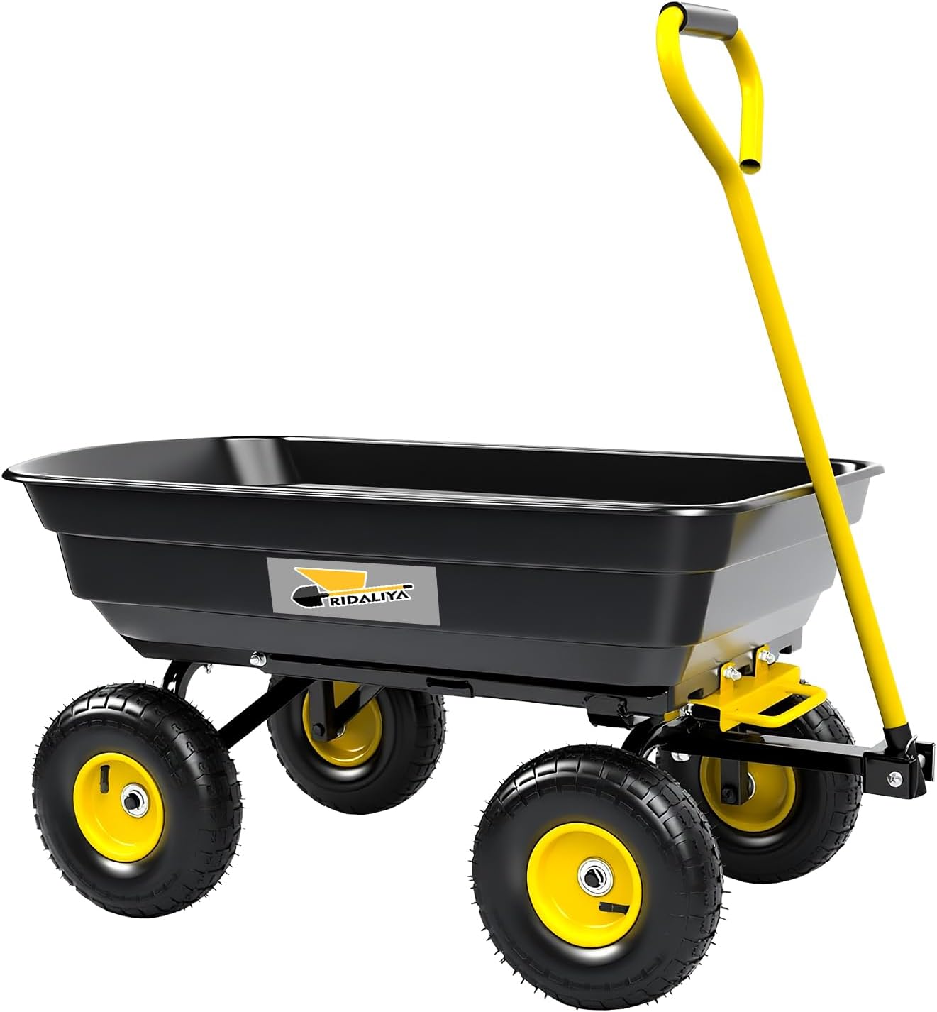 Heavy-Duty Garden Dump Cart with 600 lb Capacity for All Uses