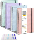 4 Pack Lined Spiral Notebook 5.9 x 8.3 in - Thick 110 GSM Paper