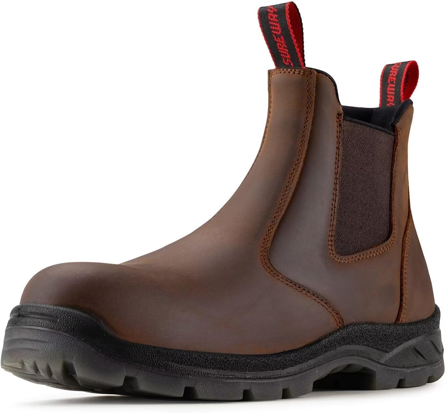 SUREWAY Men's Slip-On Work Boots: Durable Comfort & Safety