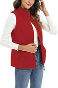 Xeoxarel Women's Fleece Vest with 6 Pockets - Lightweight Warm Fit