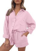 AUTOMET 2 Piece Lounge Set for Women - Oversized Shirt & Shorts only
