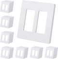 CML 2-Gang Matte White Screwless Wall Plates - Clean Modern Finish