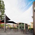25 ft x 25 ft White Triangle Sun Shade Sail - Tight Curved Edge Design