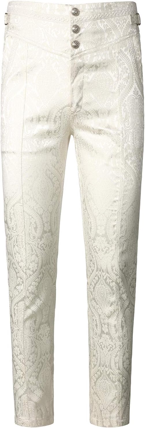 VATPAVE Mens Gothic Pants for Steampunk and Cosplay Events