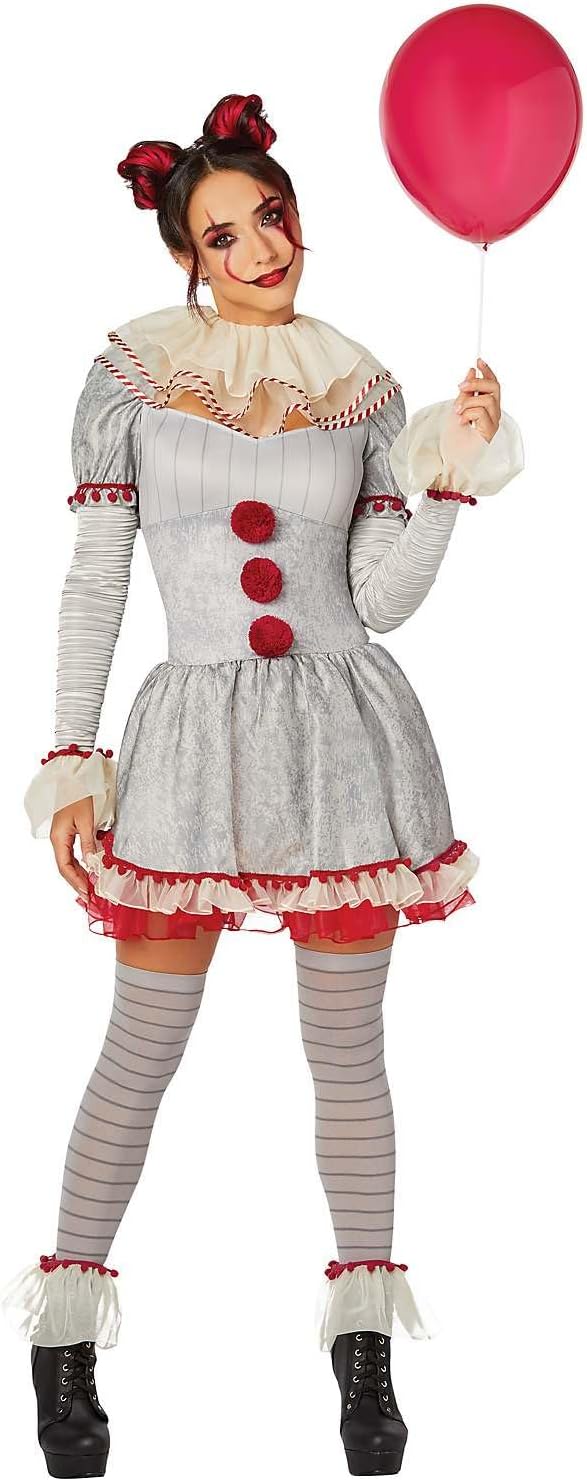 Pennywise Dress Costume for Adults - Scary Clown Cosplay Outfit