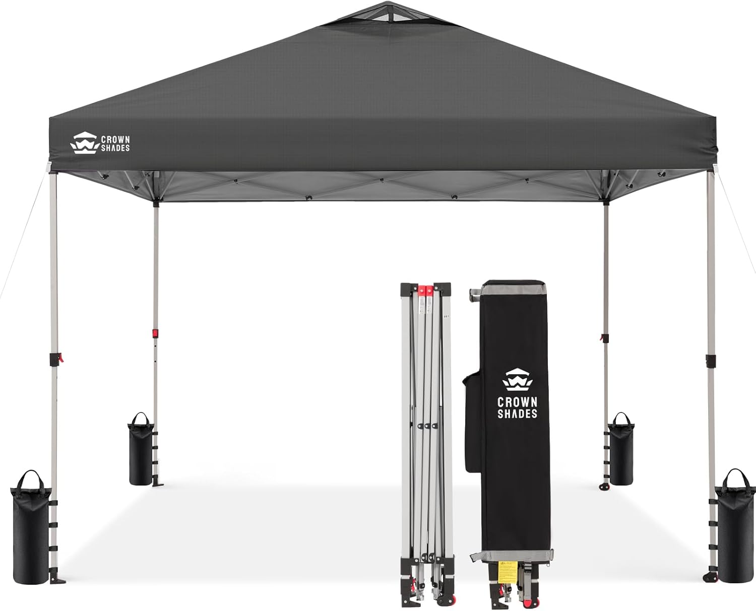 CROWN SHADES 12x12 Pop Up Canopy - Easy Setup Outdoor Shelter