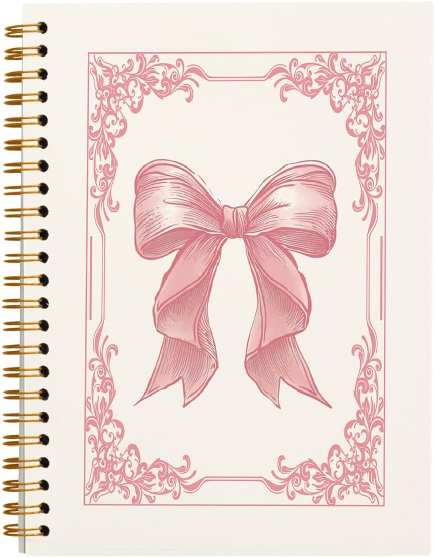 Pink Preppy Coquette Journal: ULEGIE Spiral 5.5x8.3