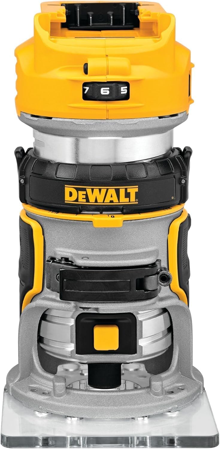 DEWALT DCW600B 20V MAX XR Compact Metal Fixed Base Router