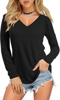 Amoretu Womens V Neck Basic Tee - Comfortable Everyday Fit