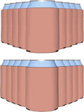 PartyPrints Coral 1000 Pack Blank Can Cooler Sleeves - Thick Insulator