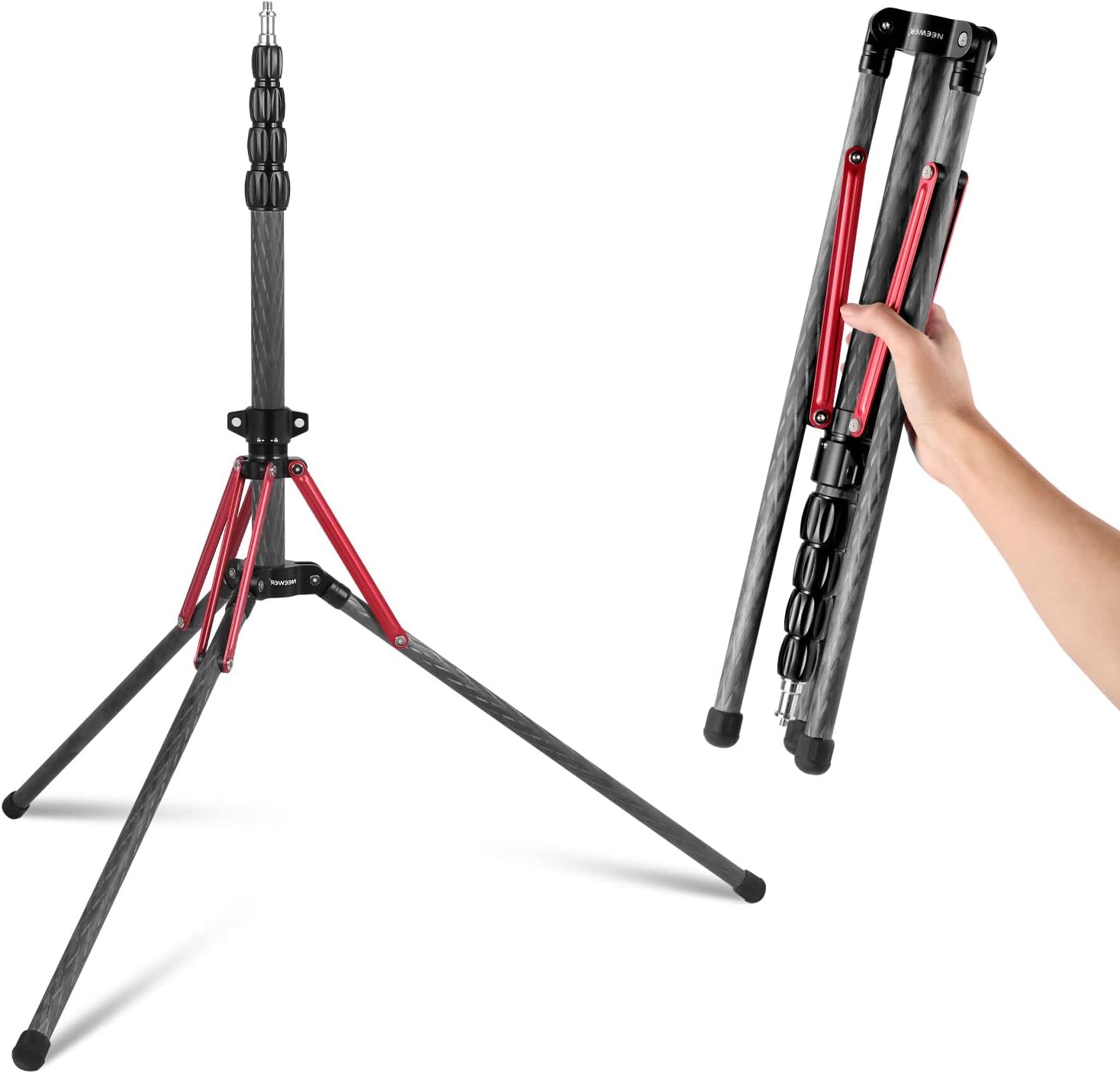 NEEWER Light Stand Carbon Fiber Tripod for Outdoor Photography