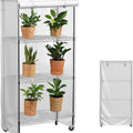 Wire Rack Cover Shelf Cover 48in x 18in x 72in - Frosted PVC Dustproof