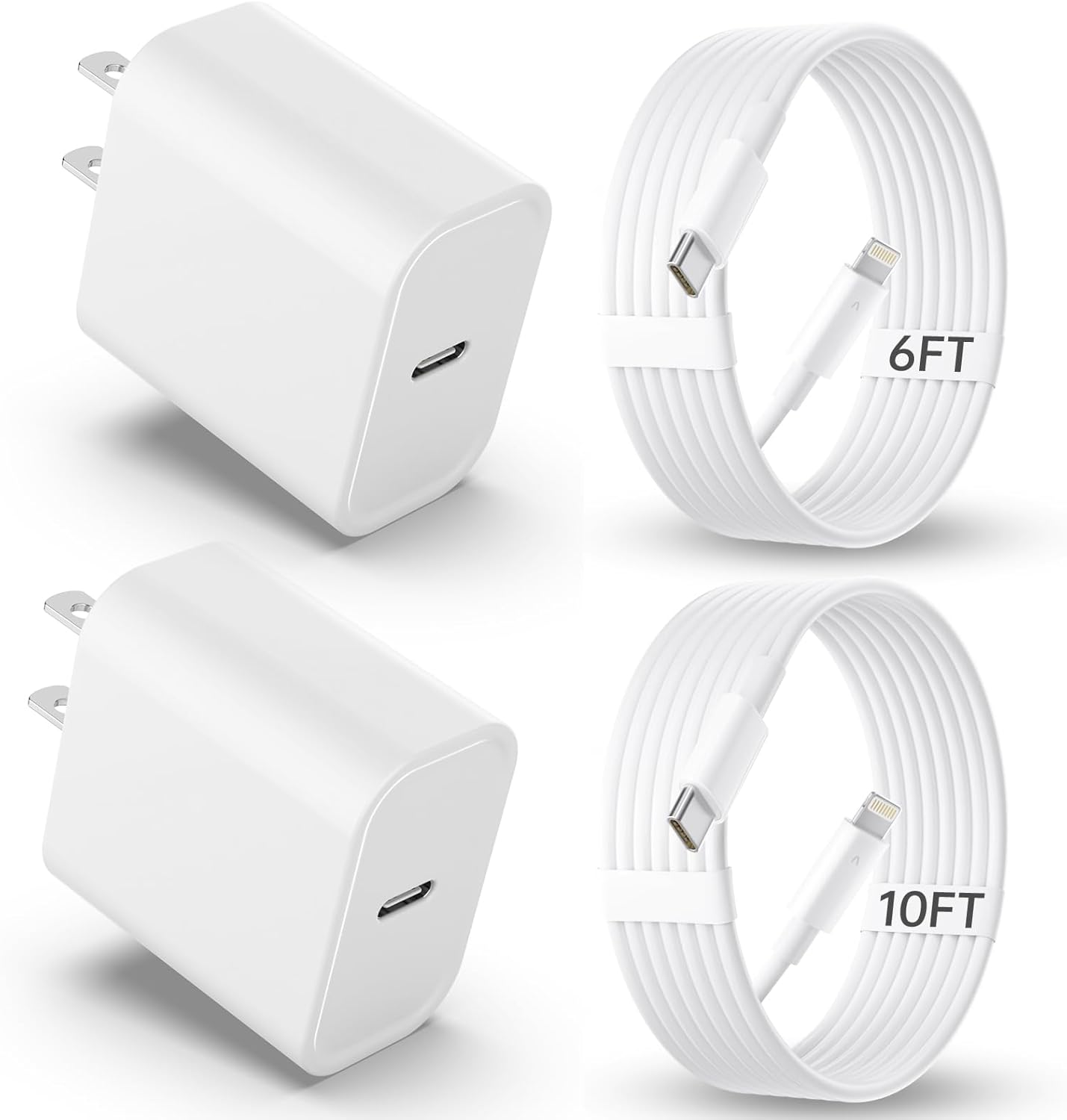 Fast Charge iPhone 14Pro & More 2PK 20W PD Charger