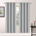 Yakamok Soft Room Darkening Light Gray Blackout Curtains for Bedroom