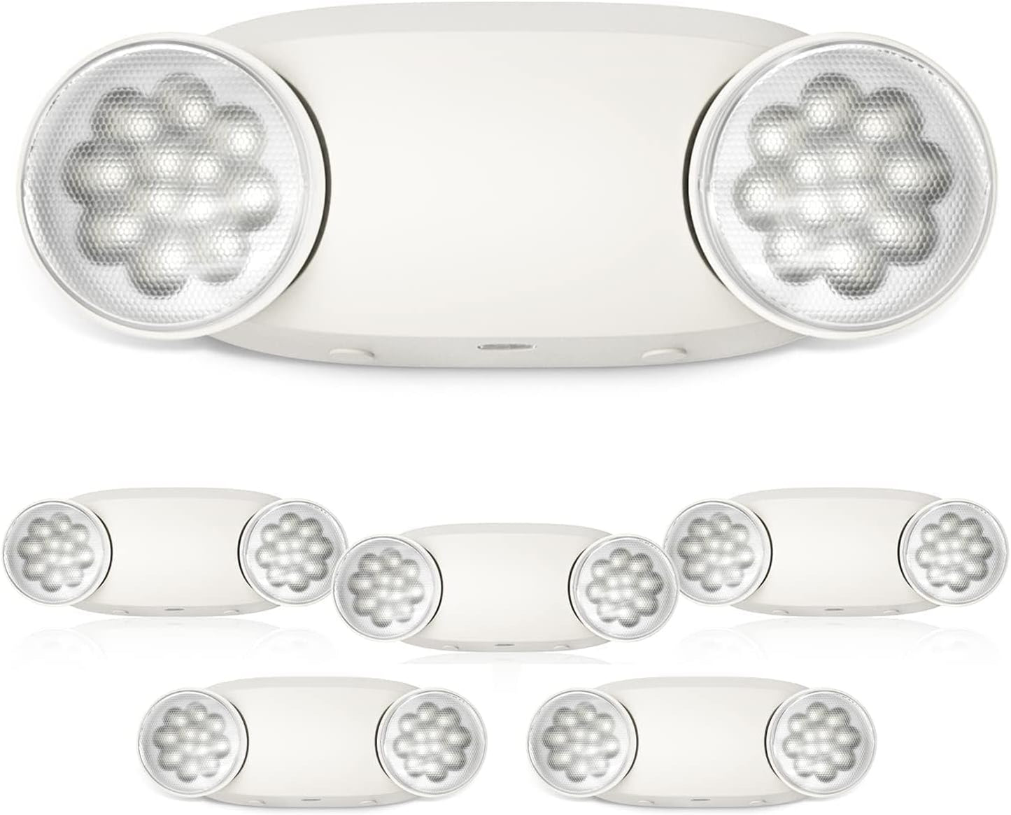 FREELICHT 6 Pack Emergency Lights with Adjustable LED Heads