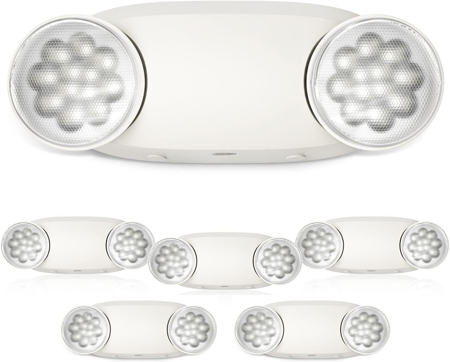 FREELICHT 6 Pack Emergency Lights with Adjustable LED Heads