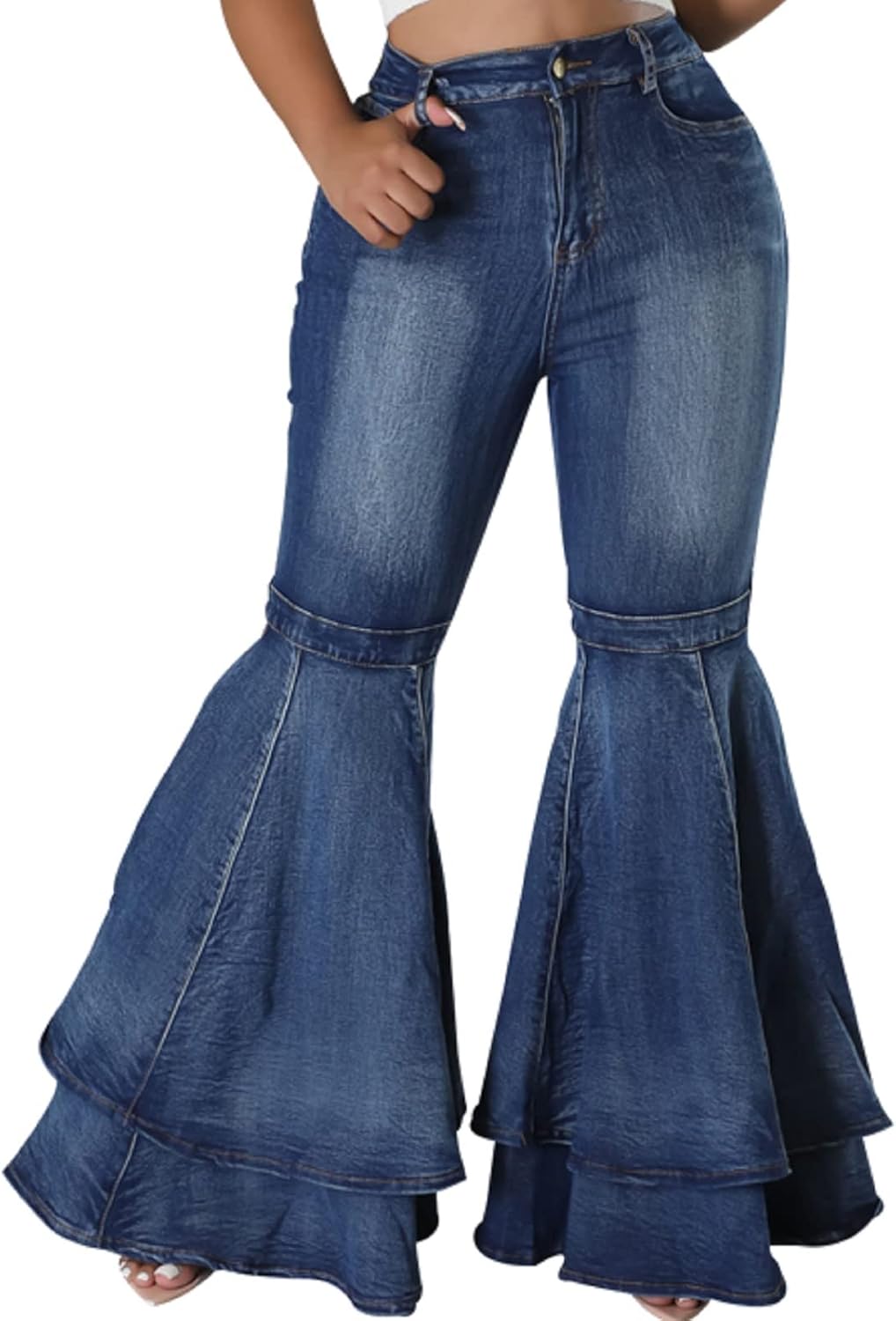 SeNight Women Bell Bottom Jeans for Casual and Stylish Wear