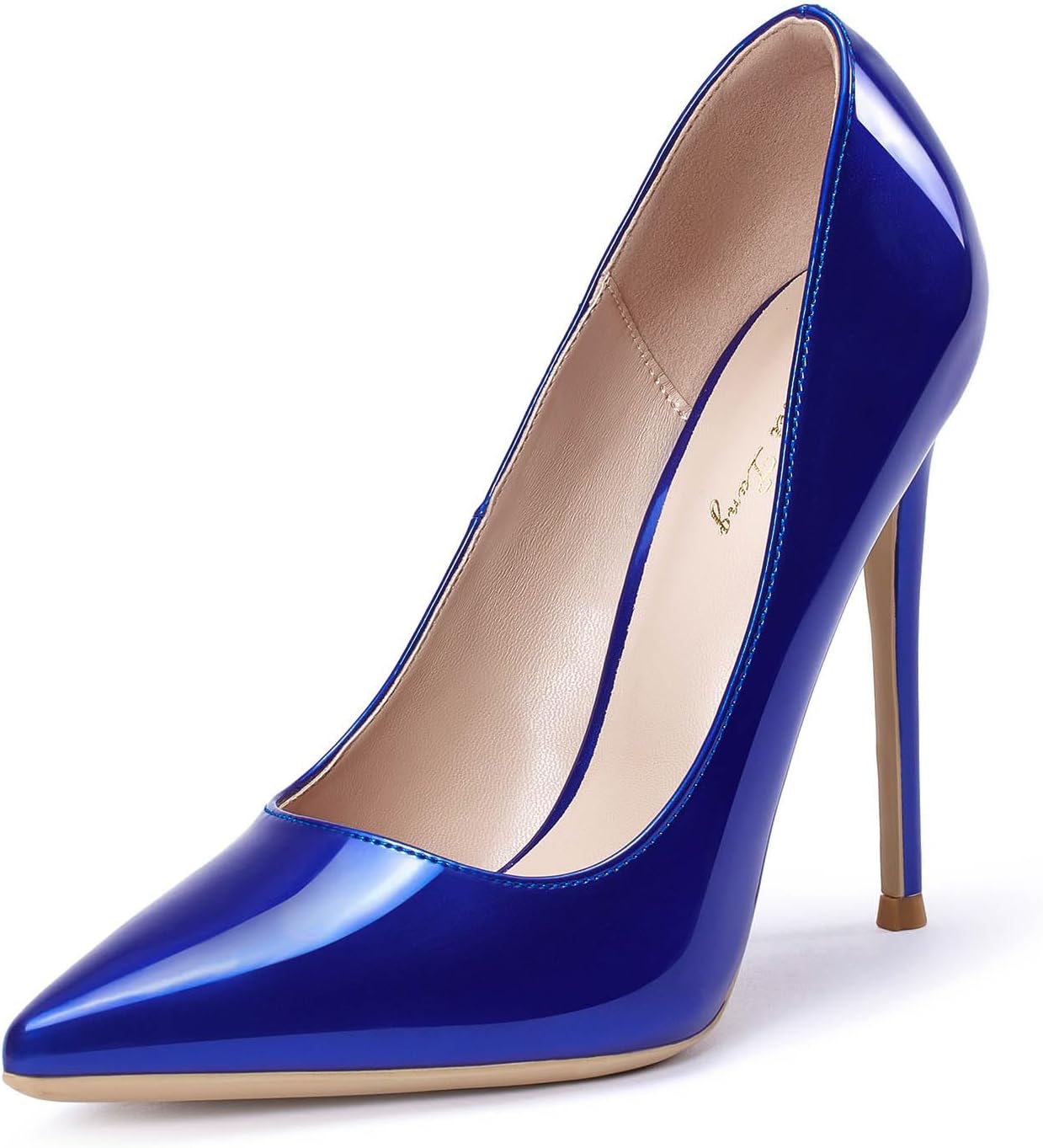 GENSHUO Women's 4.7 Inch Pumps Pointy Toe Stiletto Heels