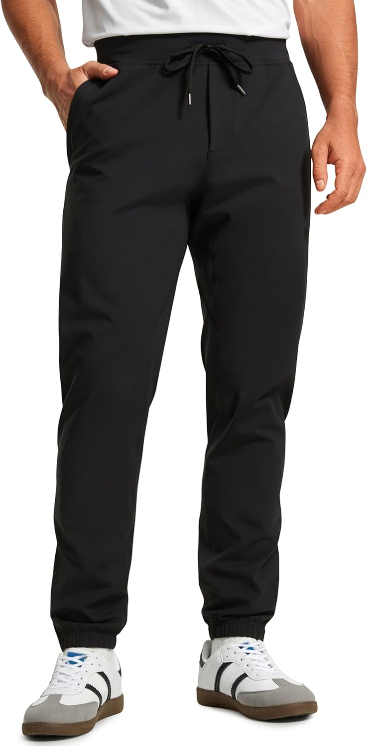 CRZ YOGA Mens 4-Way Stretch Golf Joggers for Active Lifestyle