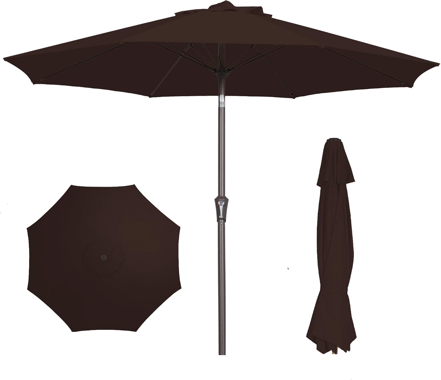 9FT Patio Umbrella with Wind Vent & Crank Lift for Shade